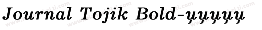 Journal Tojik Bold字体转换